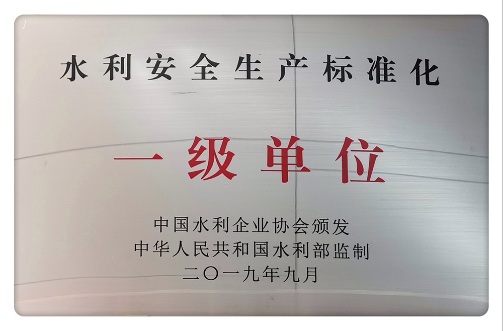 水利安全生产标准化一级单位